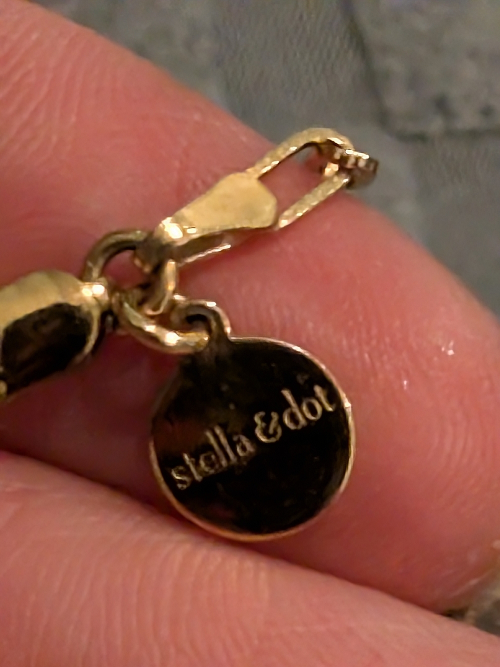 Stella & Dot Gold Paperclip Necklace - Gold